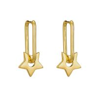 Huggie Hoop Drop Earring Brass rose gold color plated for woman & enamel 26mm Sold By Pair