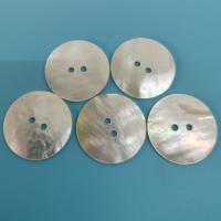 White Lip Shell Button Findings Flat Round DIY white Sold By PC