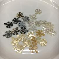 Μενταγιόν Shell, Λευκή κέλυφος λουλουδιών, με Μαύρο + χείλος + κέλυφος, Νιφάδα χιονιού, Σκαλιστή, DIY, περισσότερα χρώματα για την επιλογή, 14x16x2mm, Sold Με PC