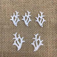 Natural Freshwater Shell Beads, Antlers, Carved, DIY, white, 22x30mm, Sold By PC