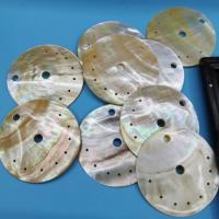 Shell-коннекторы, Плоская круглая форма, резной, Многоканальный & DIY, желтый, 50mm, продается PC