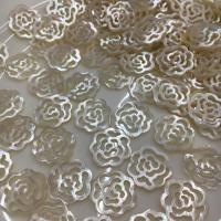 White Lip Shell Hair Stick Findings, Rose, Carved, DIY & hollow, white, 18mm, Sold By PC