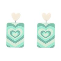 Acetate Drop Earring with Zinc Alloy fashion jewelry & for woman Sold By Pair