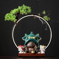 Backflow Incense Burner Porcelain half handmade for home and office & durable & with LED light & multifunctional Sold By PC
