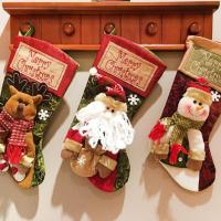 Christmas Holidays Stockings Gift Socks, Velveteen, handmade, cute & different styles for choice, 250x500mm, Sold By PC
