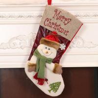 Chaussettes de Noël vacance cadeau chaussettes cadeau, Toile de lin, fait à la main, Mignon & styles différents pour le choix, 280x500mm, Vendu par PC