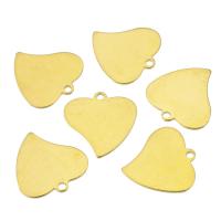 Stainless Steel Heart Pendants, 201 Stainless Steel, Galvanic plating, fashion jewelry & Unisex, golden, 15x15x1mm, Hole:Approx 1mm, Sold By PC