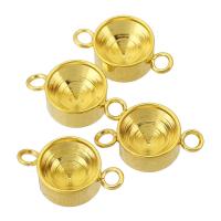 201 Stainless Steel Connector Setting Galvanic plating fashion jewelry golden Approx 1.5mm Sold By PC