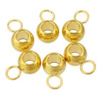 Stainless Steel Bail Beads, 201 Stainless Steel, Galvanic plating, fashion jewelry, golden, 6x10x5mm, Hole:Approx 3mm, Sold By PC