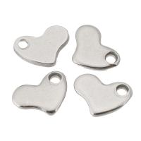 Stainless Steel Heart Pendants, 201 Stainless Steel, fashion jewelry & Unisex, original color, 11x8x1.50mm, Hole:Approx 2mm, Sold By PC
