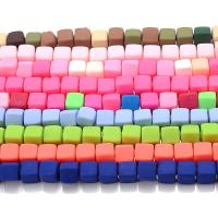 Χάντρες Polymer Clay, DIY, περισσότερα χρώματα για την επιλογή, 6x6mm, Μήκος Περίπου 15 inch, 10Σκέλη/Παρτίδα, Sold Με Παρτίδα