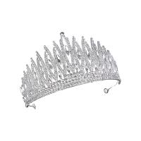 Bridal Tiaras Zinc Alloy with Crystal plated for woman & with rhinestone nickel lead & cadmium free 140*75mm 320mm Sold By PC