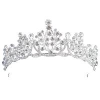 Bridal Tiaras, Tibetan Style, with Crystal, plated, fashion jewelry & for woman & with rhinestone, more colors for choice, nickel, lead & cadmium free, 340x150x60mm, Sold By PC