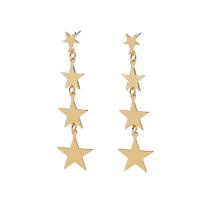 Iron Earring, Star, fashion jewelry & for woman, golden, nickel, lead & cadmium free, 70mm,15mm, Sold By Pair
