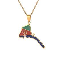 Titanium Steel Necklace plated fashion jewelry & Unisex & enamel multi-colored Length Approx 19.69 Inch Sold By PC