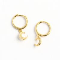 Huggie Hoop Drop Earring 925 Sterling Silver plated for woman & with rhinestone 20mm Sold By Pair