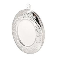 Brass Locket Pendants, platinum color plated, DIY, 24x33x5mm, Hole:Approx 1mm, Inner Diameter:Approx 16x23mm, Sold By PC