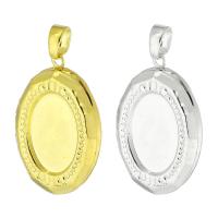 Brass Locket Pendants Ellipse plated DIY Approx 3mm Inner Approx Sold By PC