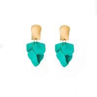 Zinc Alloy Drop Earrings gold color plated fashion jewelry & for woman nickel lead & cadmium free 70mm Sold By Pair