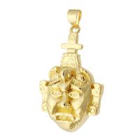 Bijoux pendentifs en laiton, Placage de couleur d'or, bijoux de mode & DIY & pour femme, doré, 21x33x7mm, Trou:Environ 3mm, 10PC/lot, Vendu par lot