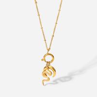 Colar de jóias de aço inoxidável, Aço inoxidável 304, with 5cm extender chain, para mulher, dourado, comprimento Aprox 400 mm, vendido por PC