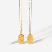 Edelstahl Schmuck Halskette, 304 Edelstahl, mit Verlängerungskettchen von 50mm, verschiedene Größen vorhanden & für Frau, goldfarben, Länge:ca. 410 Millimeter, verkauft von PC