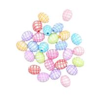 Acryl Schmuck Perlen, oval, DIY & chemische-Waschanlagen, gemischte Farben, 15.60x12.70mm, ca. 400PCs/Tasche, verkauft von Tasche