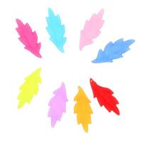 Acrylic Pendants, Leaf, Unisex & frosted, more colors for choice, 43.40x17.50x2mm, Approx 772PCs/Bag, Sold By Bag