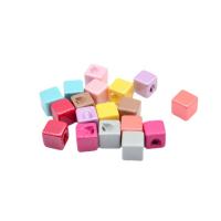 Solid Color Akril gyöngyök, Négyzet, DIY, több színt a választás, 17.10x17.10mm, Által értékesített PC