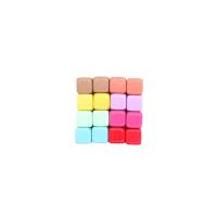 Solid Color Akril gyöngyök, Négyzet, DIY, több színt a választás, 13x13x13mm, Által értékesített PC
