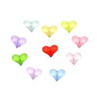 Transparent Acrylic Beads, Heart, DIY, more colors for choice, 22.70x17x9mm, Approx 258PCs/Bag, Sold By Bag