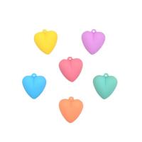Volltonfarbe Acryl Perlen, Herz, unisex, keine, 32.60x31.70x16.40mm, verkauft von PC