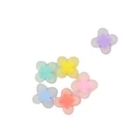 Bead in Bead Acrylic Beads, Four Leaf Clover, DIY & frosted, more colors for choice, 14.80x18x9.10mm, Approx 300PCs/Bag, Sold By Bag