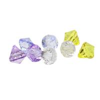 Transparent Acrylic Beads, Diamond Shape, Unisex, more colors for choice, 13x12mm, Approx 658PCs/Bag, Sold By Bag
