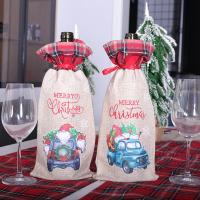 Cloth Christmas Wine Bag, handmade, cute & different designs for choice, 160x350mm, Sold By PC