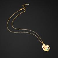 Edelstahl Schmuck Halskette, 304 Edelstahl, mit Verlängerungskettchen von 1.97inch, Modeschmuck & für Frau, keine, 19.40x28.70mm, verkauft per ca. 17.72 ZollInch Strang