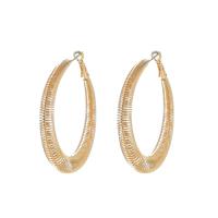 Iron Earring, fashion jewelry & for woman, golden, nickel, lead & cadmium free, 48mm, Sold By Pair