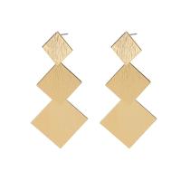 Iron Earring fashion jewelry & for woman golden nickel lead & cadmium free 65mm Sold By Pair