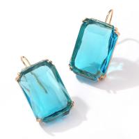 Rhinestone Earring with Zinc Alloy gold color plated fashion jewelry & for woman Sold By Pair