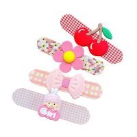 Cloth Hair Snap Clip, with Resin, handmade, different color and pattern for choice & for children, 110mm, Sold By Set