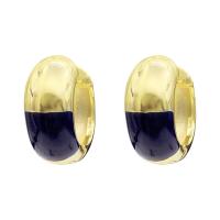 Brass Leverback Earring gold color plated & for woman & enamel & with rhinestone Sold By Pair
