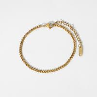 Bijoux bracelet en acier inoxydable, Acier inoxydable 304, avec 6.5cm chaînes de rallonge, pour femme, doré, Longueur:Environ 15 cm, Vendu par PC