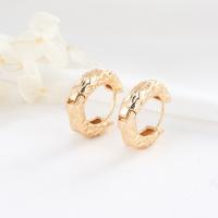 Messing Huggie Hoop Earring, gold plated, mode sieraden & voor vrouw, 23x23mm, Verkocht door pair
