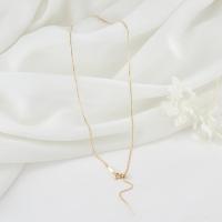 Brass Necklace, gold color plated, fashion jewelry & for woman, 525mm, Sold By PC