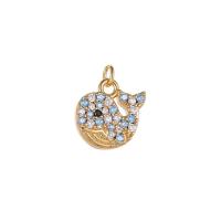 Cubic Zirconia Micro Pave Brass Pendant, Animal, gold color plated, different styles for choice & micro pave cubic zirconia, Sold By PC