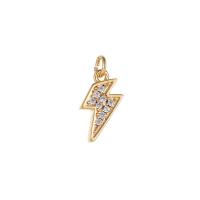 Cubic Zirconia Micro Pave Brass Pendant, gold color plated, different styles for choice & micro pave cubic zirconia, 14.50x10mm, Sold By PC