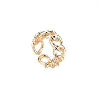 Ring Finger mosiądz, Platerowane w kolorze złota, Regulowane & różne style do wyboru & dla kobiety & pusty, sprzedane przez PC