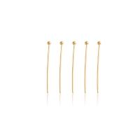 Brass Headpin, gold color plated, different size for choice, Sold By Bag