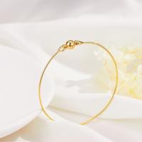 Mesing Narukvica, zlatna boja pozlaćen, modni nakit & za žene, 60mm, Prodano By PC