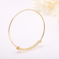 Brass Bangle, gold color plated, Adjustable & different size for choice & for woman, 62mm, Sold By PC